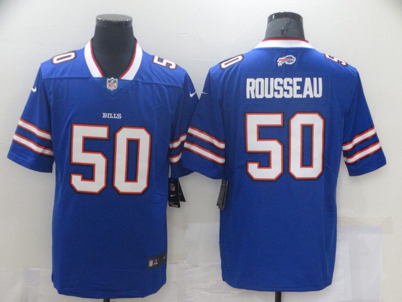 Men Buffalo Bills #50 Rousseau Blue Nike Vapor Untouchable Limited 2021 NFL Jersey->boston red sox->MLB Jersey